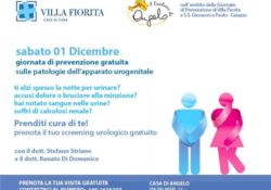 CAIAZZO. L’autunno 2018 della prevenzione a Villa Fiorita di Capua: oggi sabato la quarta gioranta dedicata alle patologie dell’apparato urogenitale.