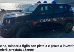 Donne violente. Minaccia il figlio con pistola e prova a investire i carabinieri: arrestata 45enne.