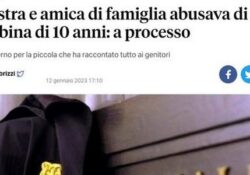 Maestra e amica di famiglia abusava di una bambina di 10 annni: a processo.