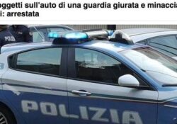 Donne violente. Si ubriaca e colpisce senza motivo l’auto di una guardia giurata, si rifiuta di fornire i documenti ai poliziotti: li insulta e li aggredisce.