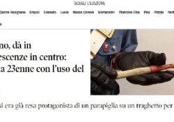 Donne violente. Dà in escandescenze, donna 23enne arrestata con l’uso del taser.