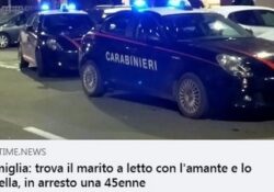 Donne violente. Trova il marito a letto con un’altra e lo accoltella all’addome: arrestata 45enne.