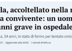 Donne violente. Un altro accoltellamento, sorprende la frequenza con la quale le liti domestiche vengano risolte a colpi di lama: fermata la compagna.