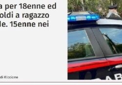 Donne ed estorsioni. Si spaccia per 18enne ed estorce soldi a ragazzo più grande: 15enne nei guai.