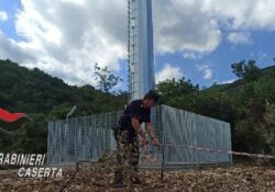 CASTELLO DEL MATESE. Traliccio per telecomunicazioni abusivo nel Parco Regionale del Matese sequestrato dai Carabinieri Forestale.