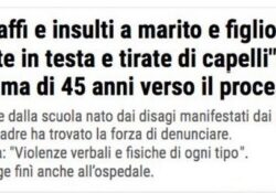 Donne violenti. Schiaffi e insulti a marito e figlioletti, “Botte in testa e tirate di capelli”: mamma 45enne a processo.