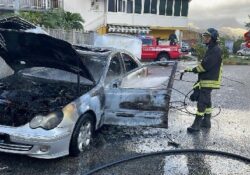 Sesto Campano. Autovettura in fiamme sulla strada statale 85: i Vigili del Fuoco limitano i danni.