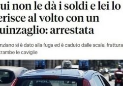 Donne violente. Lui non le dà i soldi e lei lo ferisce al volto con un guinzaglio: arrestata.