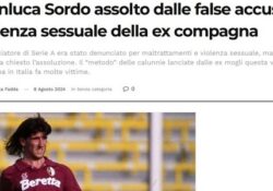 Donne e false accuse. Ex calciatore di serie A assolto dalle false accuse di violenza sessuale della ex compagna.