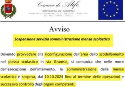 ALIFE. Blitz dei NAS alla mensa della scuola, le irregolarità: ecco perché è stato sospeso il servizio.